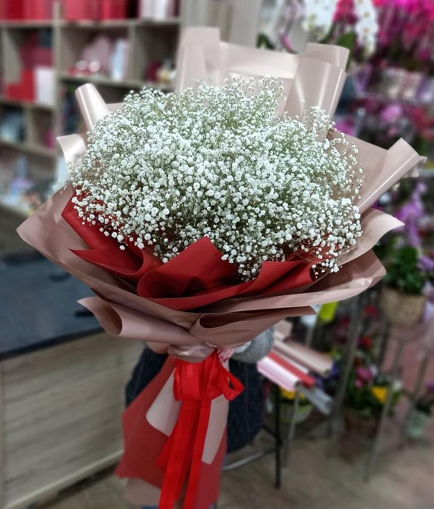 Букет Белые хлопья в Анжеро-Судженске Букет цветов из: Гипсофила в Анжеро-Судженске