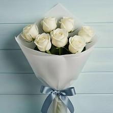 7 Белых роз Эдлесс Лав в Анжеро-Судженске Букет 7 Белых роз Эдлесс Лав в Анжеро-Судженске
