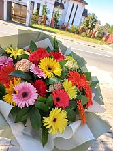 Букет цветов из:  Герберы #REPLACE_PRED# Анжеро-Судженске