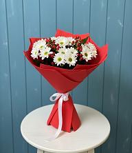 Букет ягоды на снегу в Анжеро-Судженске Букет цветов из:  Хризантемы в Анжеро-Судженске