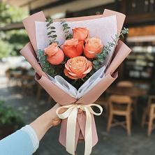 Букет персиковый аромат в Анжеро-Судженске Букет цветов из:  Розы в Анжеро-Судженске