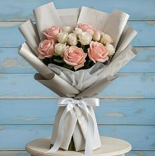 Букет Нежное облако в Анжеро-Судженске Букет цветов из:  Розы в Анжеро-Судженске
