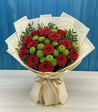 Букет цветов из:  Розы и Хризантемы в Анжеро-Судженске